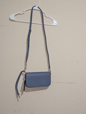 Polo by Ralph Lauren Dusty Blue RLL Embossed Crossbody